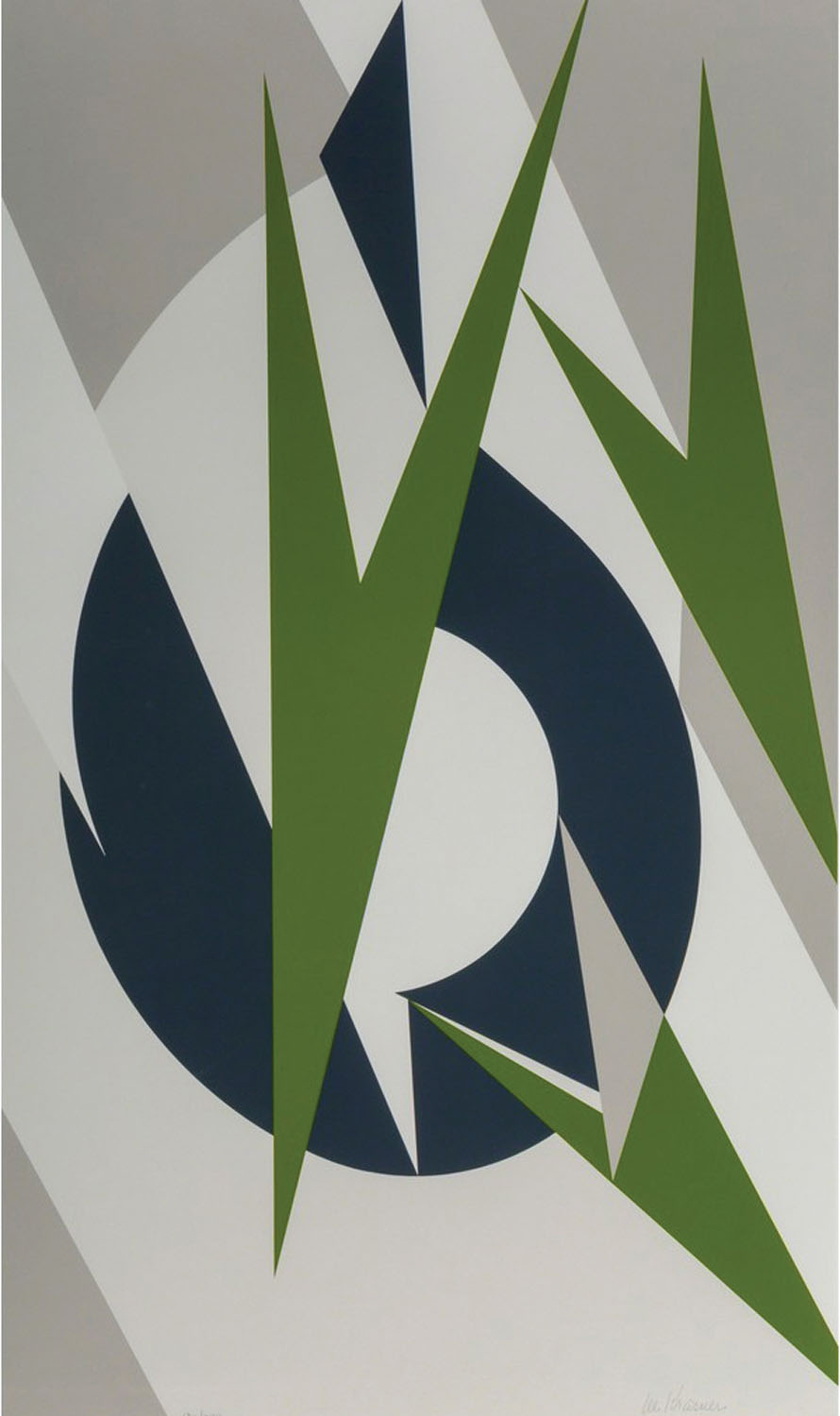 Lee Krasner, Embrace, 1974. Screen print, 40 x 25 in. Gift of Josephine Little. Lee Krasner, Embrace, 1974. Screen print, 40 x 25 in. Gift of Josephine Little.
